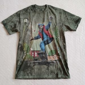 the mountain ♡ cat to the future skateboarding tie dye short sleeve shirt